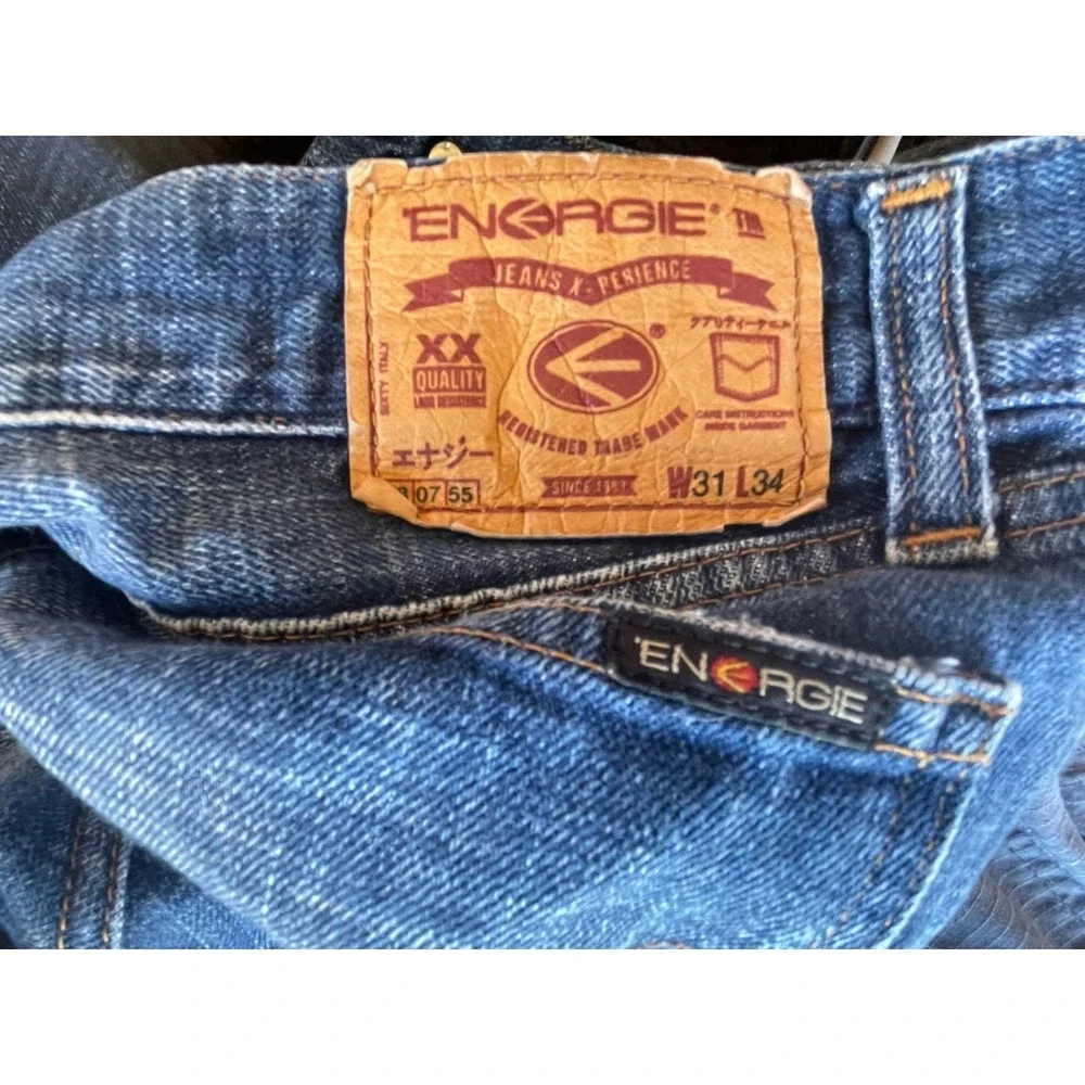 Energie Men's Blue‎ Jeans Button Fly 31x34 Straight Morris Fit EUC